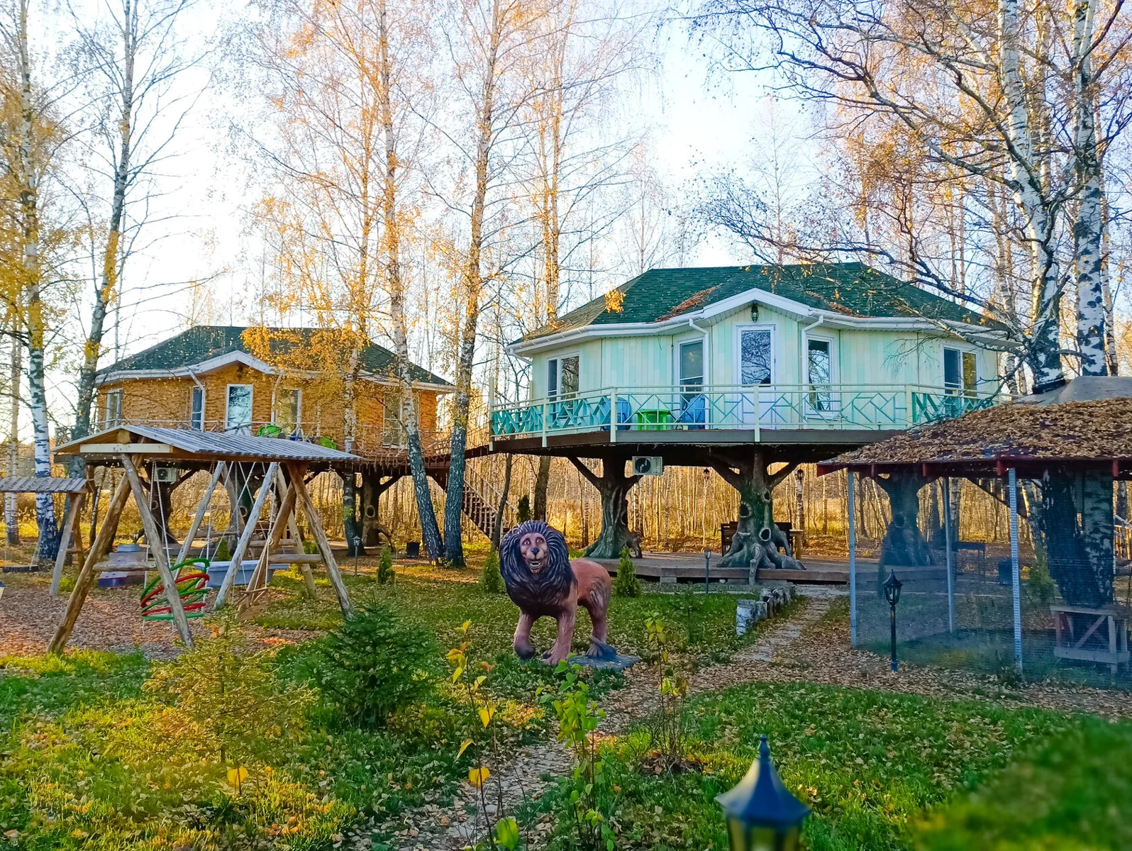Настоящий домик на дереве среди леса Волшебной страны